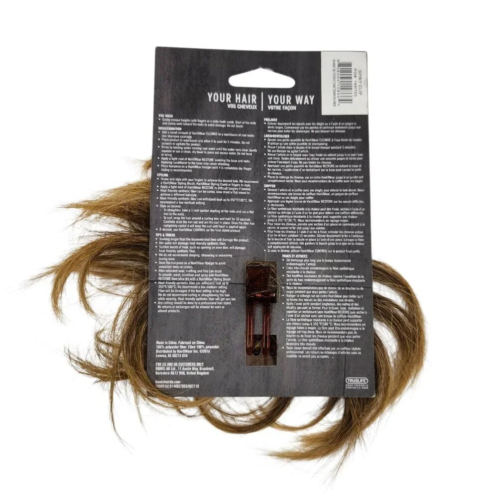 Hairdo Spiky Clip Clip-In Hair Accent Buttered Toast / Dark Blonde R1416T‎